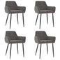 Dining chairs 4 pcs dark gray velvet