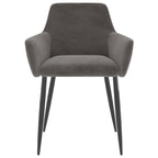 Sillas de comedor 4 unidades terciopelo gris oscuro