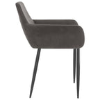 Sillas de comedor 4 unidades terciopelo gris oscuro