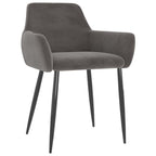 Sillas de comedor 6 unidades terciopelo gris oscuro