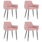Dining Chairs 4 units pink velvet