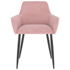 Sillas de comedor 4 unidades terciopelo rosa