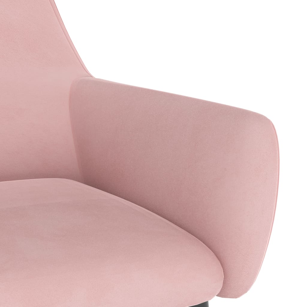 Sillas de comedor 4 unidades terciopelo rosa