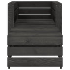 Muebles de jardín palets 2 pzas madera de pino impregnada gris