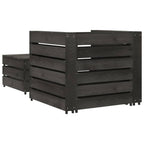Muebles de jardín palets 2 pzas madera de pino impregnada gris
