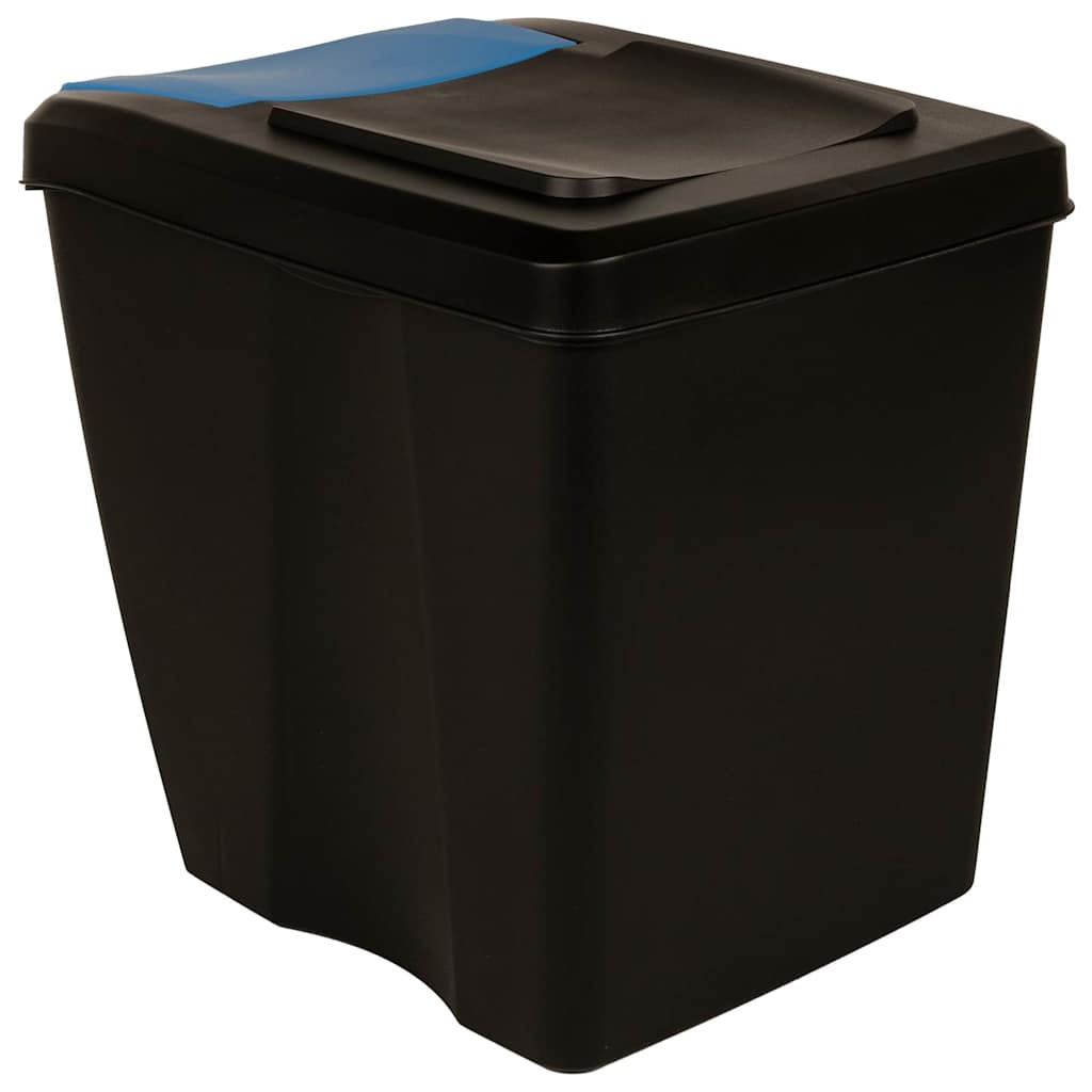 Cubos de basura apilables 3 piezas gris antracita 75 L
