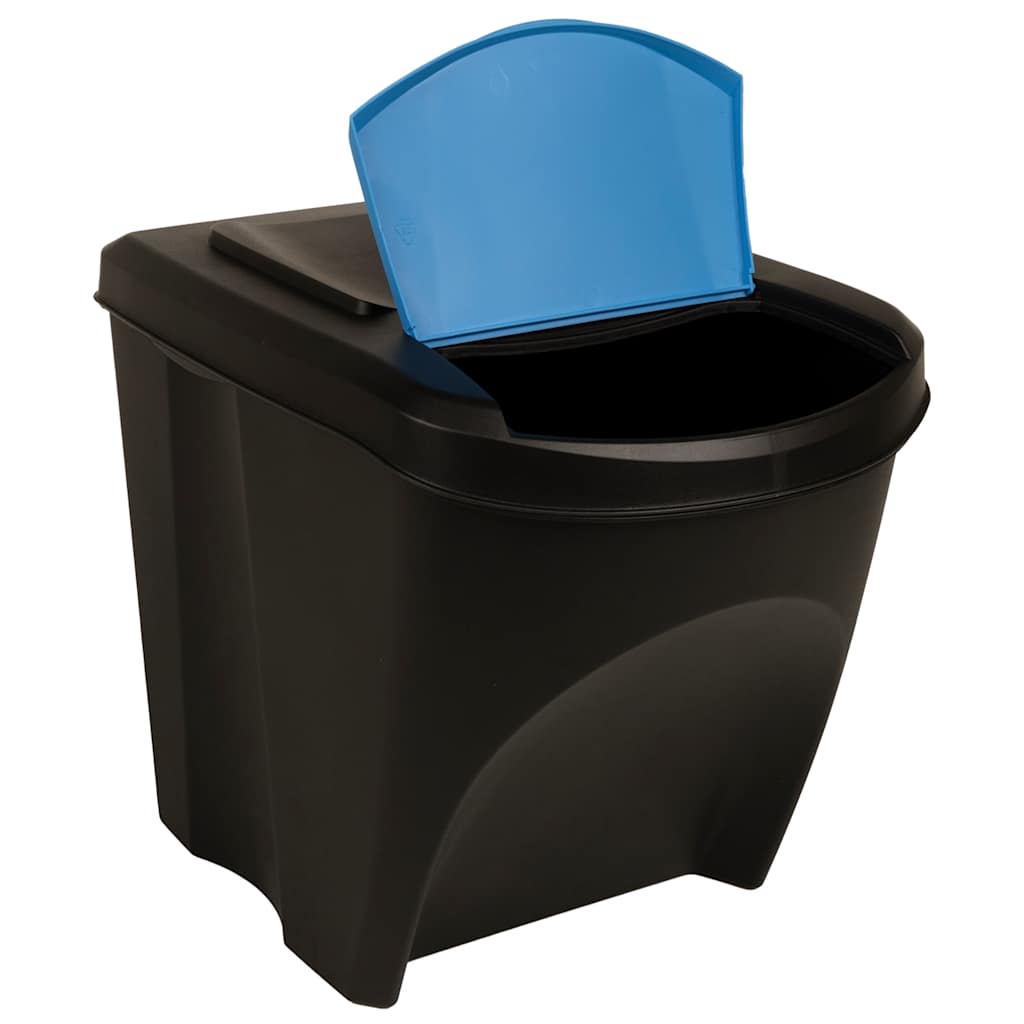 Cubos de basura apilables 3 piezas gris antracita 75 L