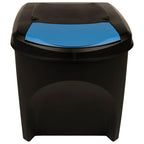 Cubos de basura apilables 3 piezas gris antracita 75 L