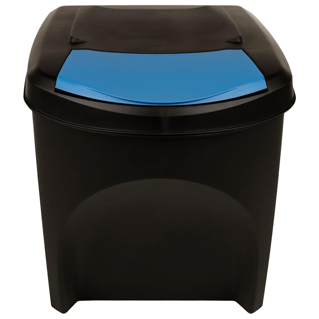 Cubos de basura apilables 3 piezas gris antracita 75 L