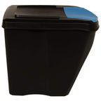 Cubos de basura apilables 3 piezas gris antracita 75 L