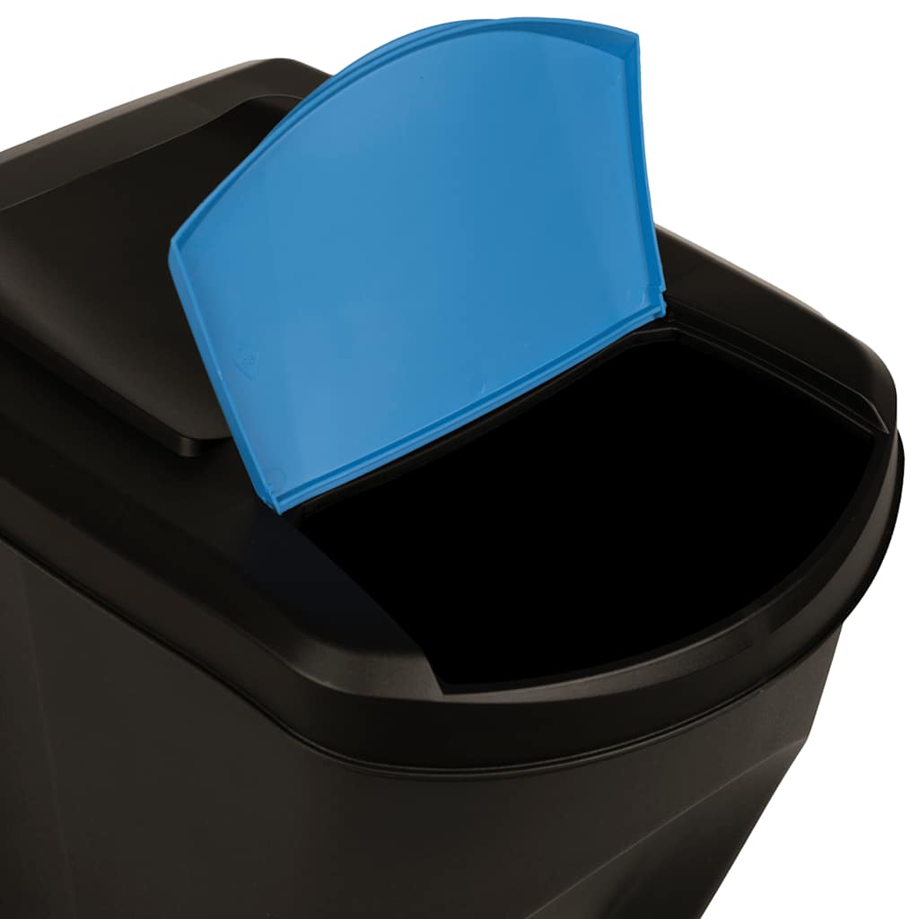 Cubos de basura apilables 3 piezas gris antracita 75 L