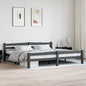 Cama sin colchón madera maciza de pino blanca 180x200 cm