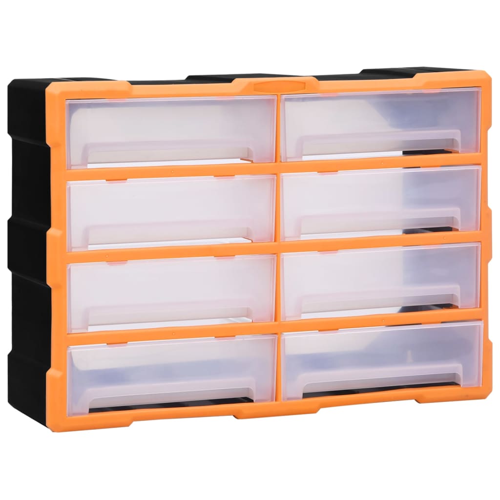 Organizador multi-gavetas com 16 gavetas médias 52x16x37 cm