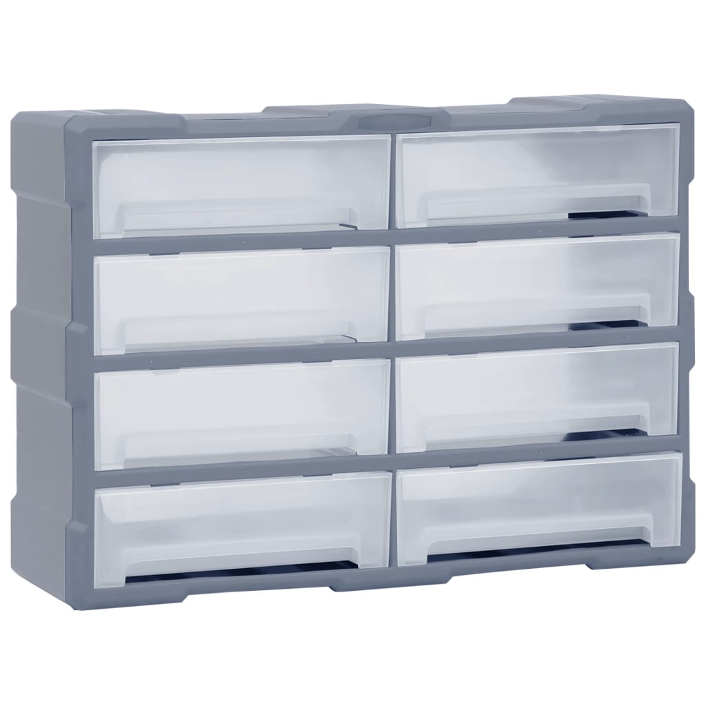 Organizador multi-gavetas com 16 gavetas médias 52x16x37 cm