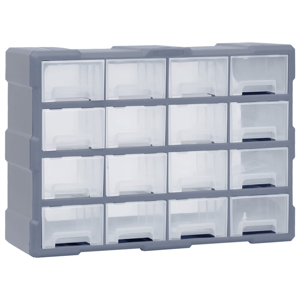 Organizador multi-gavetas com 16 gavetas médias 52x16x37 cm