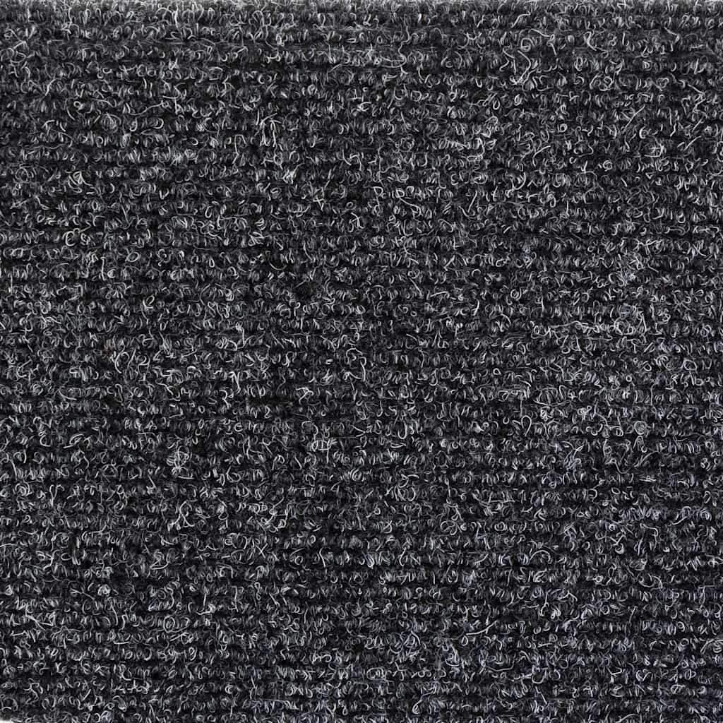 Felpudos autoadhesivos para escaleras, 5 unidades, gris oscuro, semicirculares, 56 x 17 x 3 cm