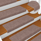 Alfombrillas para escaleras 10 unidades 56x17x3 cm Azul Semicircular