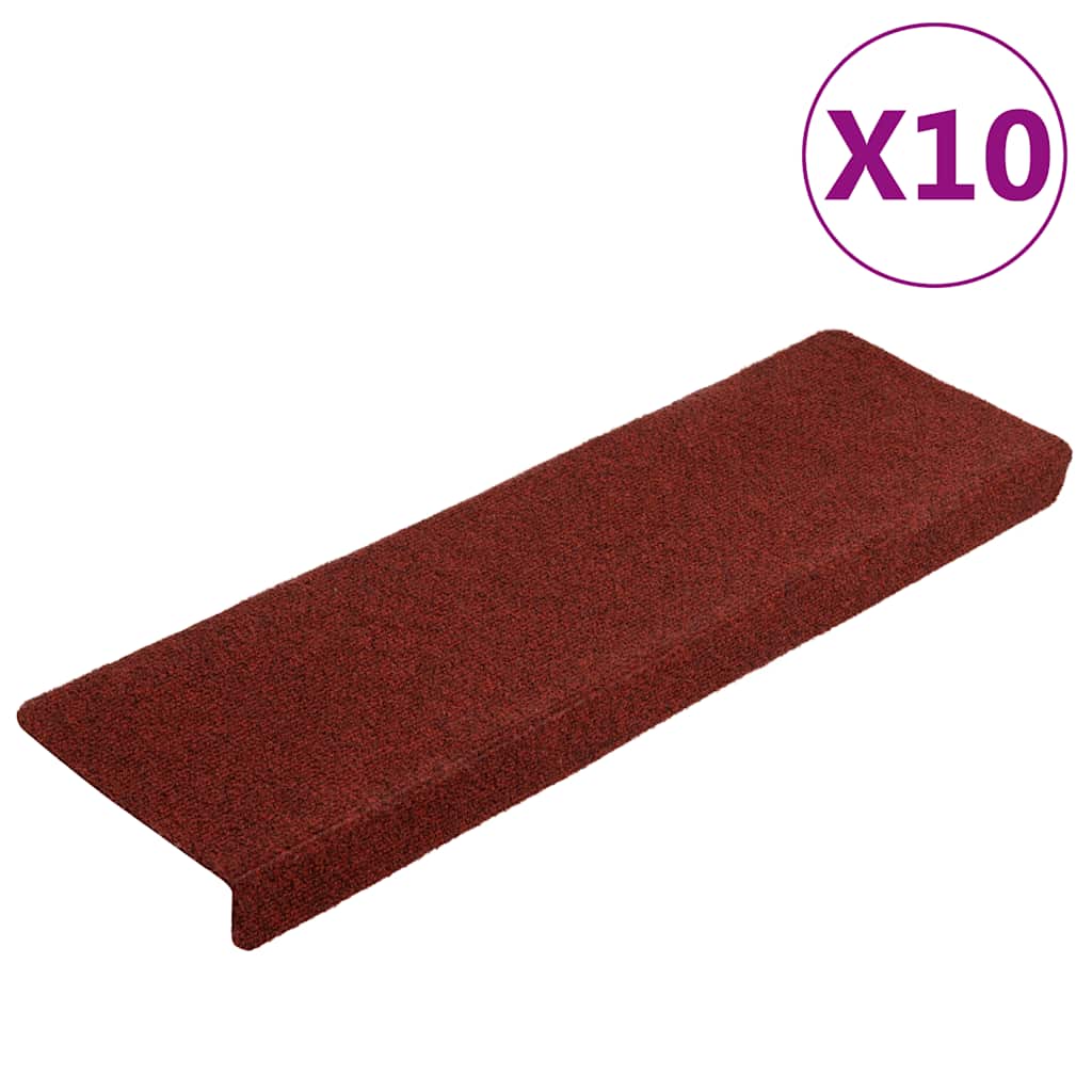 Alfombrillas para escaleras 10 unidades 56x17x3 cm Azul Semicircular