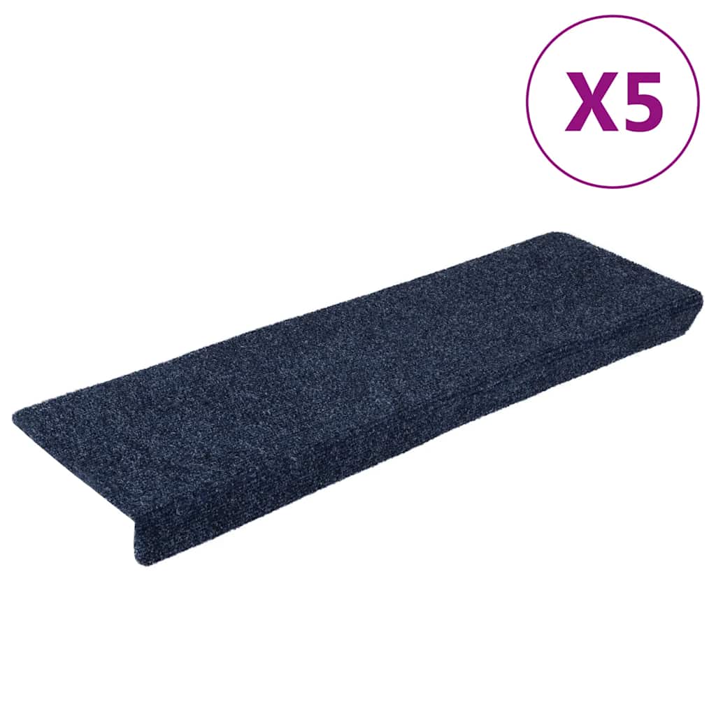 Alfombrillas para escaleras 10 unidades 56x17x3 cm Azul Semicircular