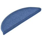 Alfombrillas para escaleras 10 unidades 56x17x3 cm Azul Semicircular