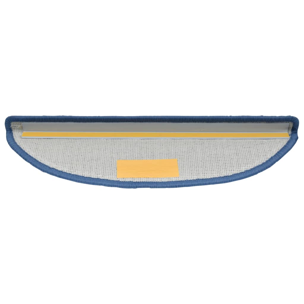 Alfombrillas para escaleras 10 unidades 56x17x3 cm Azul Semicircular