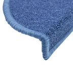 Alfombrillas para escaleras 10 unidades 56x17x3 cm Azul Semicircular