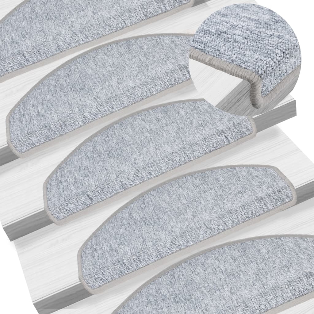 Alfombrillas para escaleras 10 unidades 56x17x3 cm Azul Semicircular
