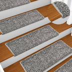 Alfombrilla autoadhesiva de escalera 10 uds antracita 56x17x3cm