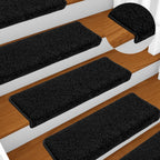 Alfombrilla autoadhesiva de escalera 10 uds antracita 56x17x3cm