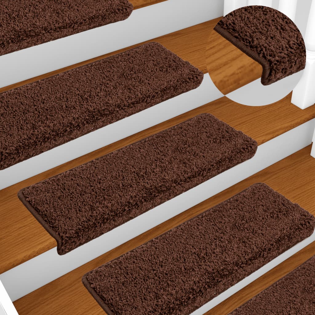 Alfombrilla autoadhesiva de escalera 10 uds antracita 56x17x3cm
