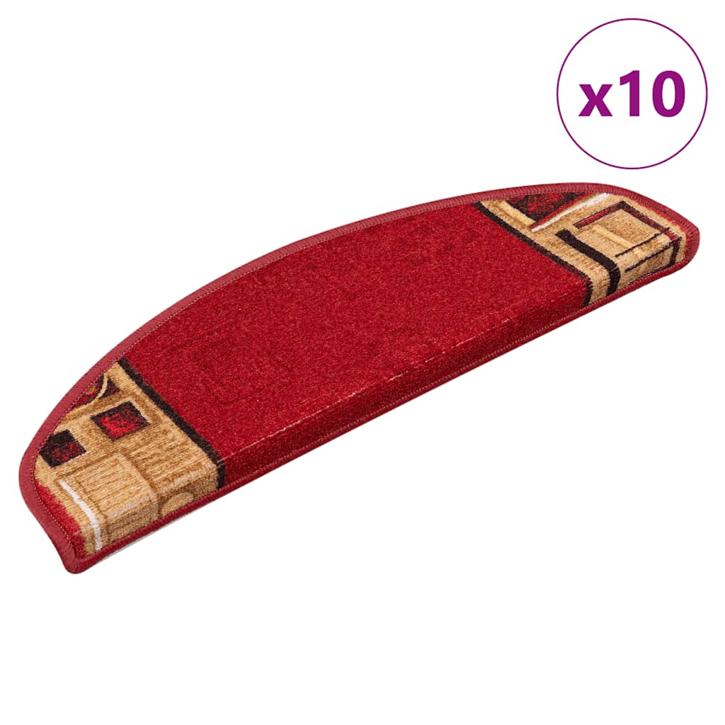 Alfombrilla autoadhesiva de escalera 10 uds antracita 56x17x3cm