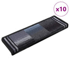 Alfombrilla autoadhesiva de escalera 10 uds antracita 56x17x3cm