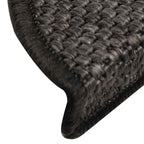 Alfombra autoadhesiva escalera sisal 15 uds antracita 56x17x3cm
