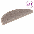 Alfombra autoadhesiva escalera sisal 15 uds antracita 56x17x3cm