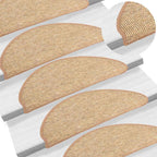 Alfombra autoadhesiva escalera sisal 15 uds antracita 56x17x3cm