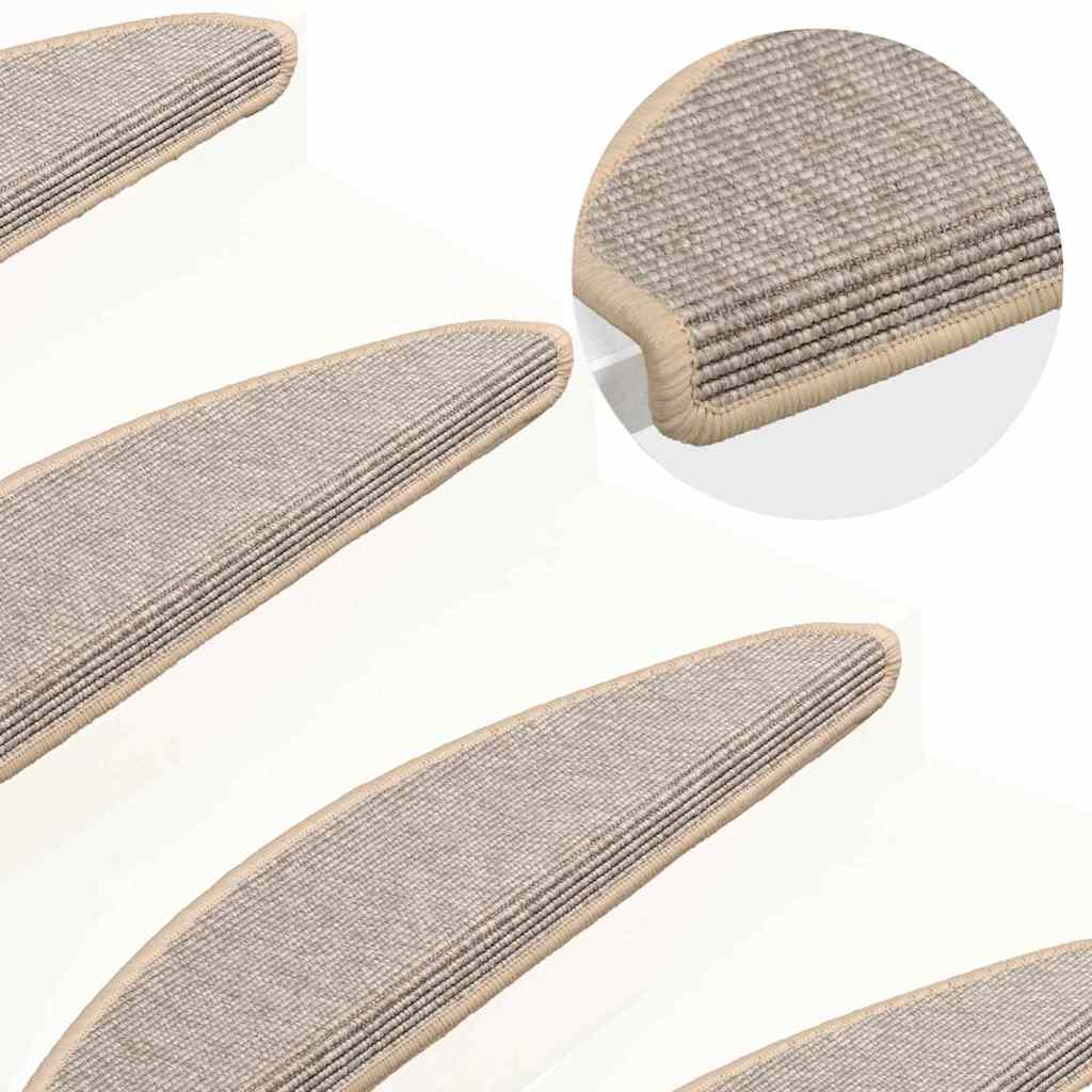 Alfombrillas para escaleras 15 unidades 65x21x4 cm Borde rectangular plateado