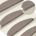 Alfombrillas para escaleras 15 unidades 65x21x4 cm Borde rectangular plateado