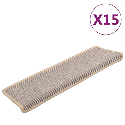 Passadeiras de escada 15 unidades 65x21x4 cm Borda retangular prateada
