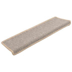Alfombrillas para escaleras 15 unidades 65x21x4 cm Borde rectangular plateado