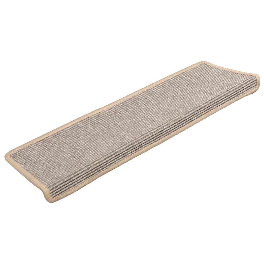 Alfombrillas para escaleras 15 unidades 65x21x4 cm Borde rectangular plateado