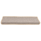 Alfombrillas para escaleras 15 unidades 65x21x4 cm Borde rectangular plateado