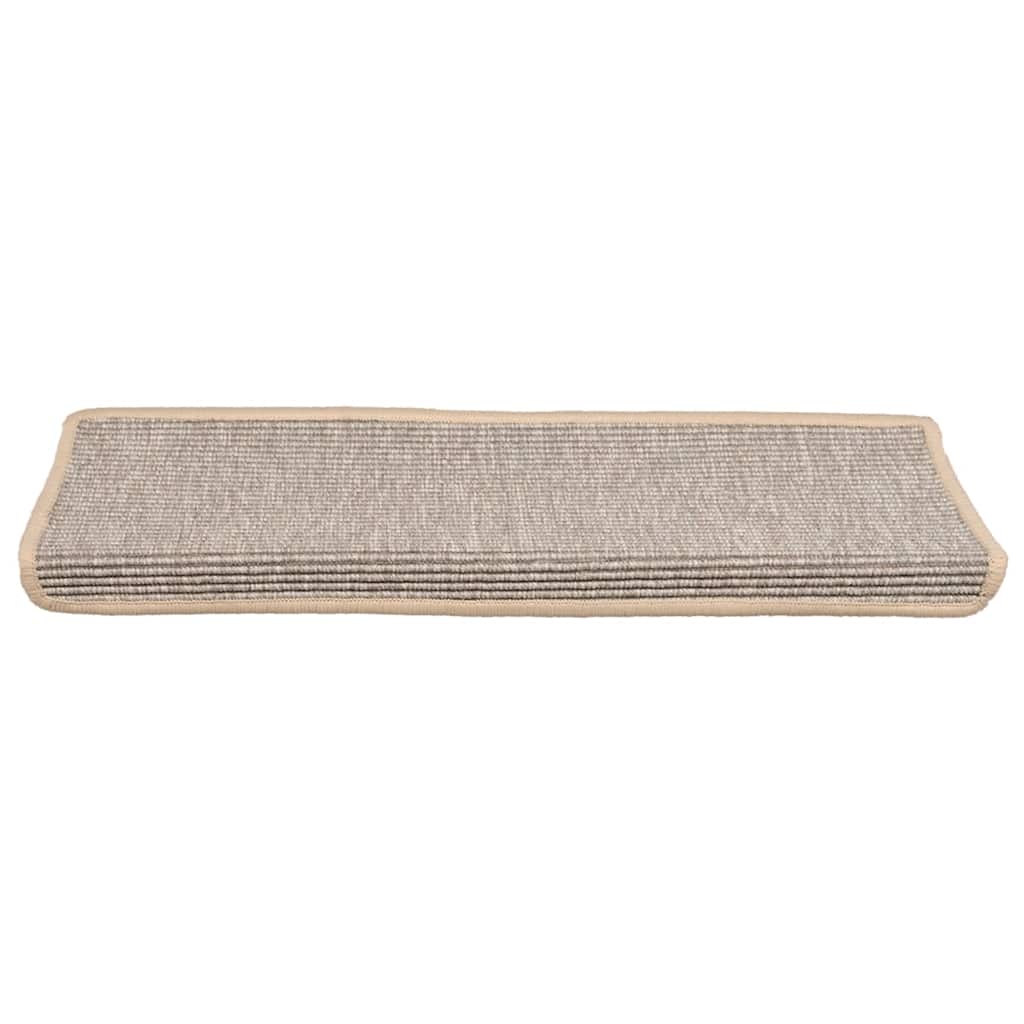 Alfombrillas para escaleras 15 unidades 65x21x4 cm Borde rectangular plateado