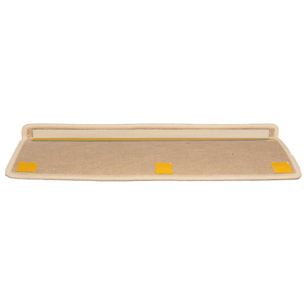 Alfombrillas para escaleras 15 unidades 65x21x4 cm Borde rectangular plateado