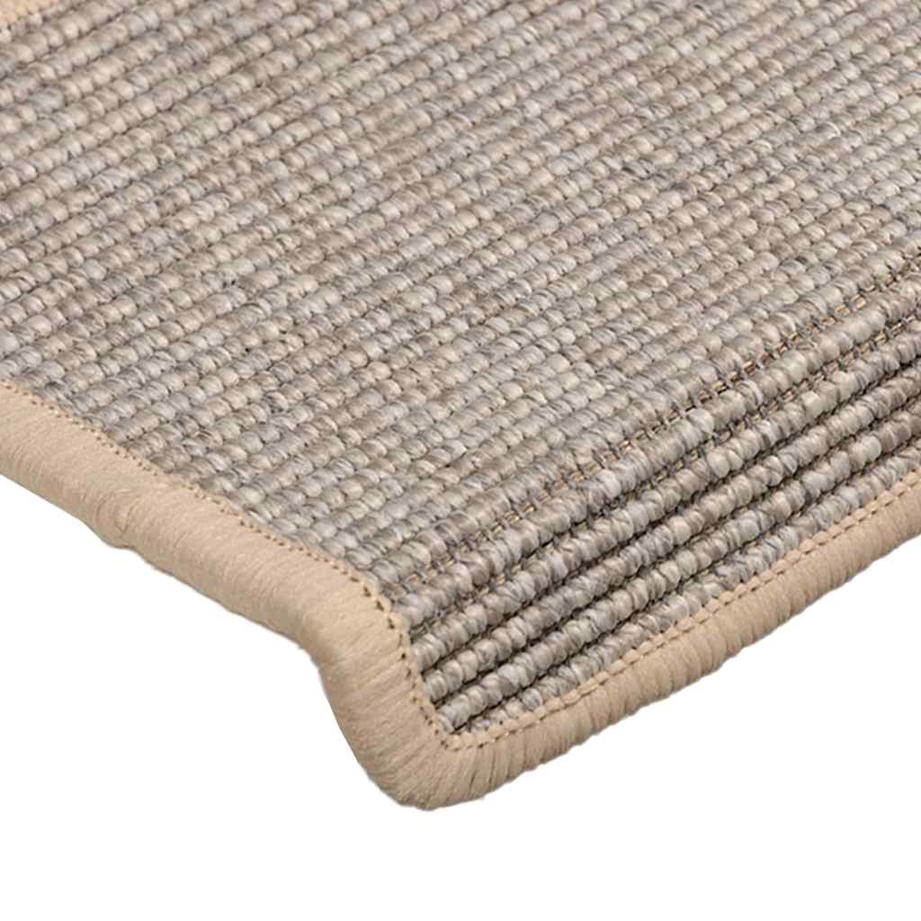 Alfombrillas para escaleras 15 unidades 65x21x4 cm Borde rectangular plateado