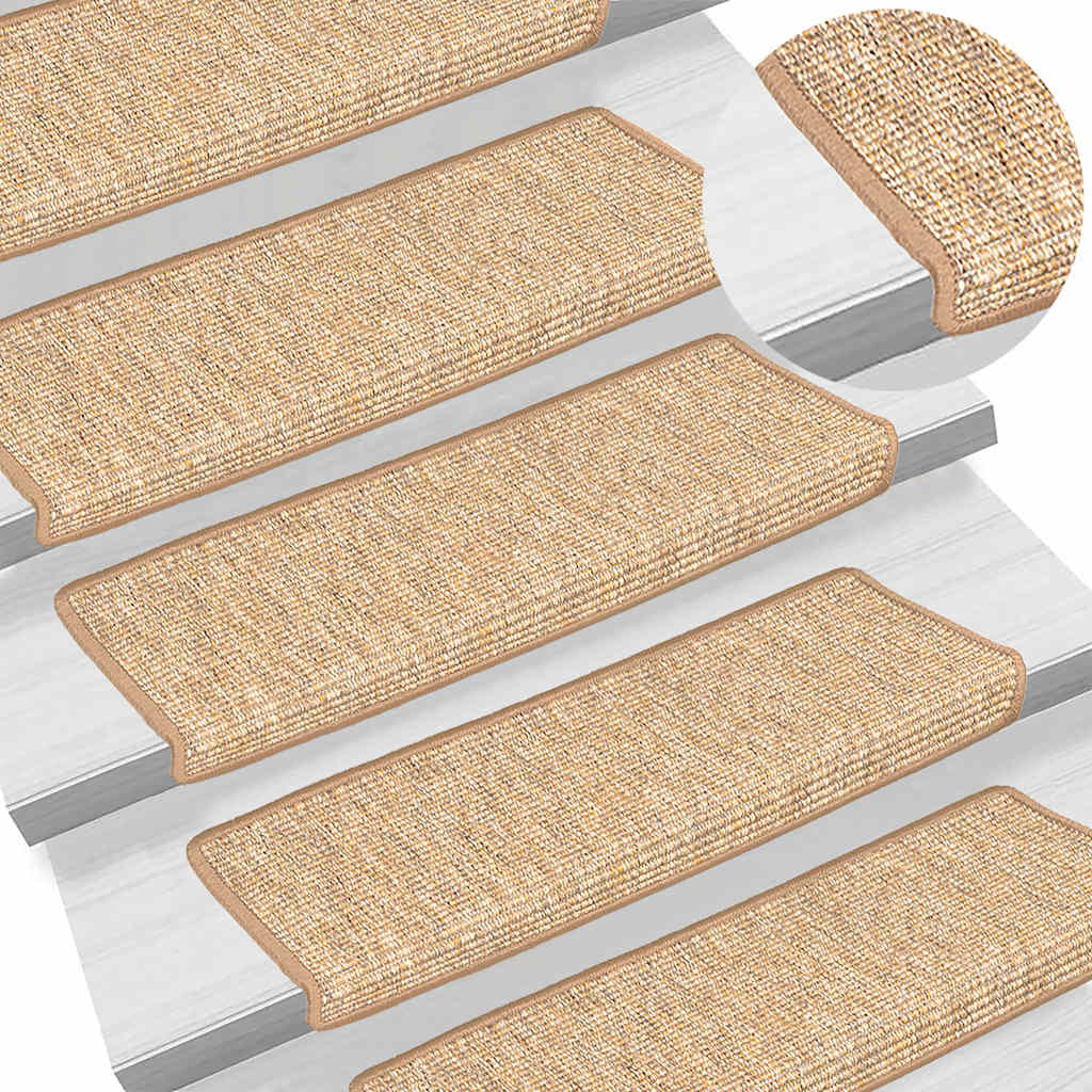 Alfombrillas para escaleras 15 unidades 65x21x4 cm Borde rectangular plateado