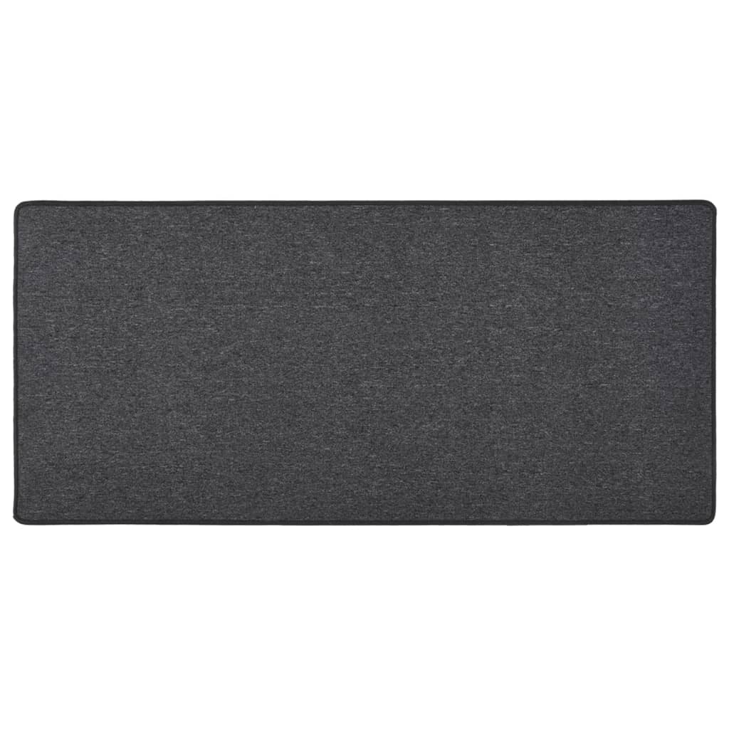 Alfombra de pasillo gris antracita 50x100 cm