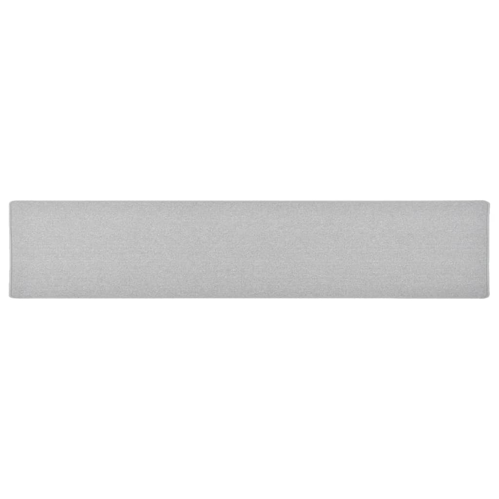 Alfombra de pasillo gris antracita 50x100 cm