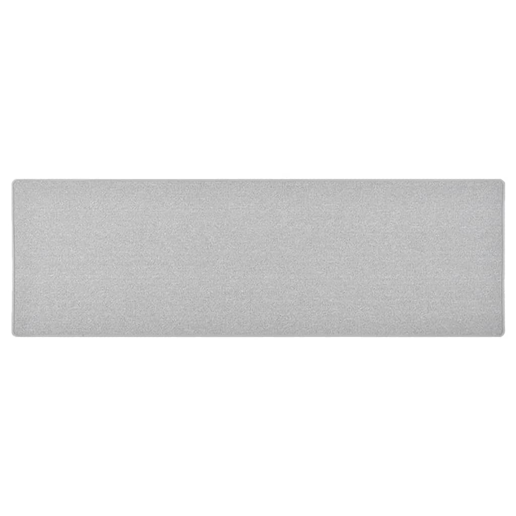 Alfombra de pasillo gris antracita 50x100 cm