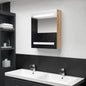 Armario de baño con espejo roble 50x14x60 cm