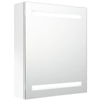 Armario de baño con espejo LED blanco brillante 50x14x60 cm